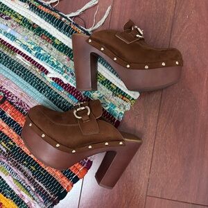 Bamboo 70s style clogs